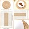 100 Pcs Boho Disposable Paper Placemats Set Round Braided Rattan Disposable Woven Paper Place and Rectangle Burlap Printed Placemats Farmhouse Table Mats for Kitchen